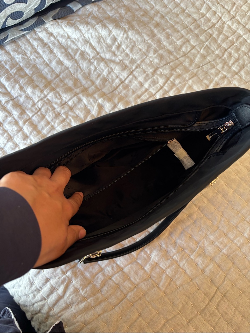 Kate Spade Black Glitter Wallet with Matching Black Tote COMBO! - Picture 3 of 9